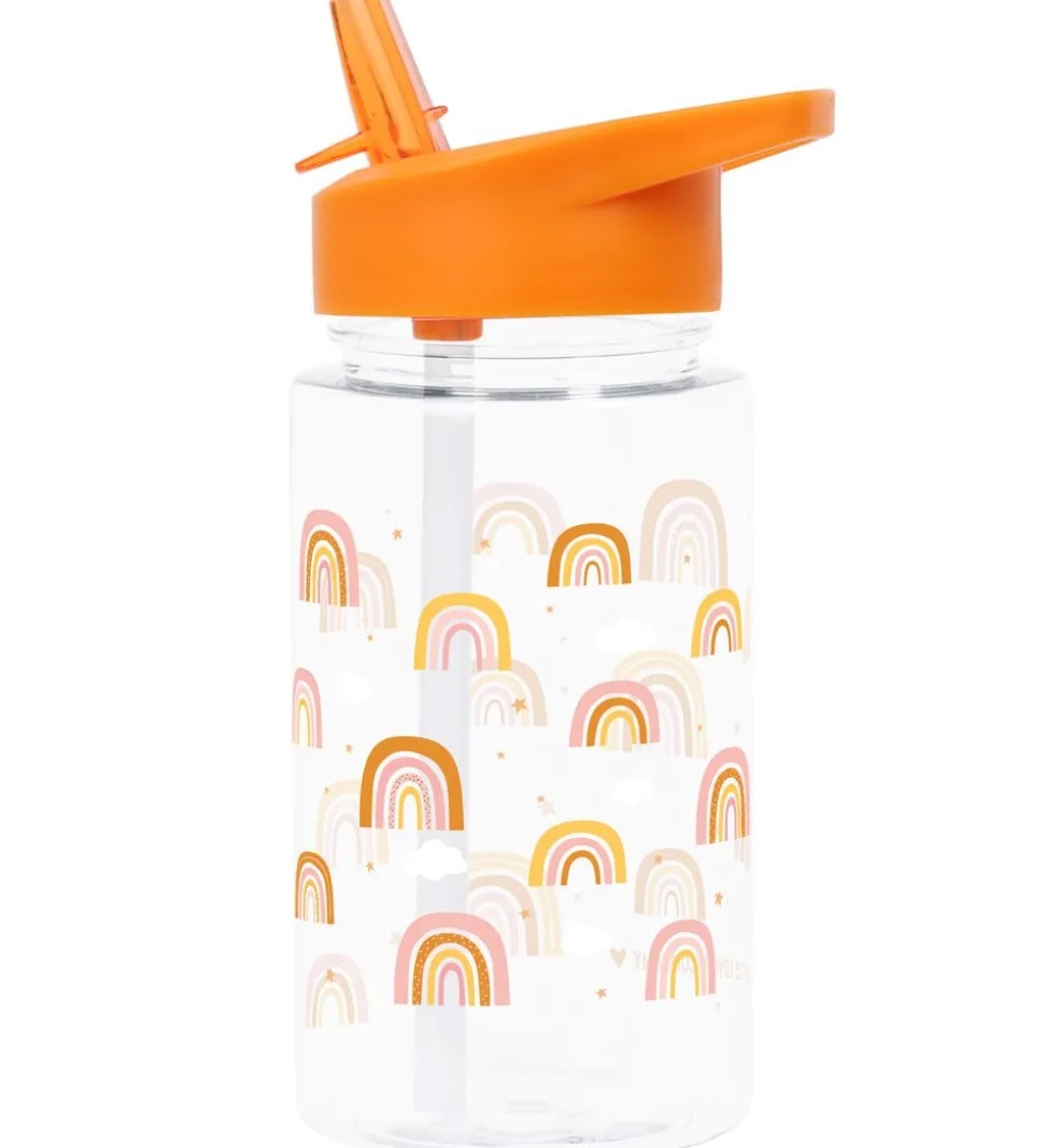 A Little Lovely Company Drikkedunk m. Sugerør - 450 ml - Orange