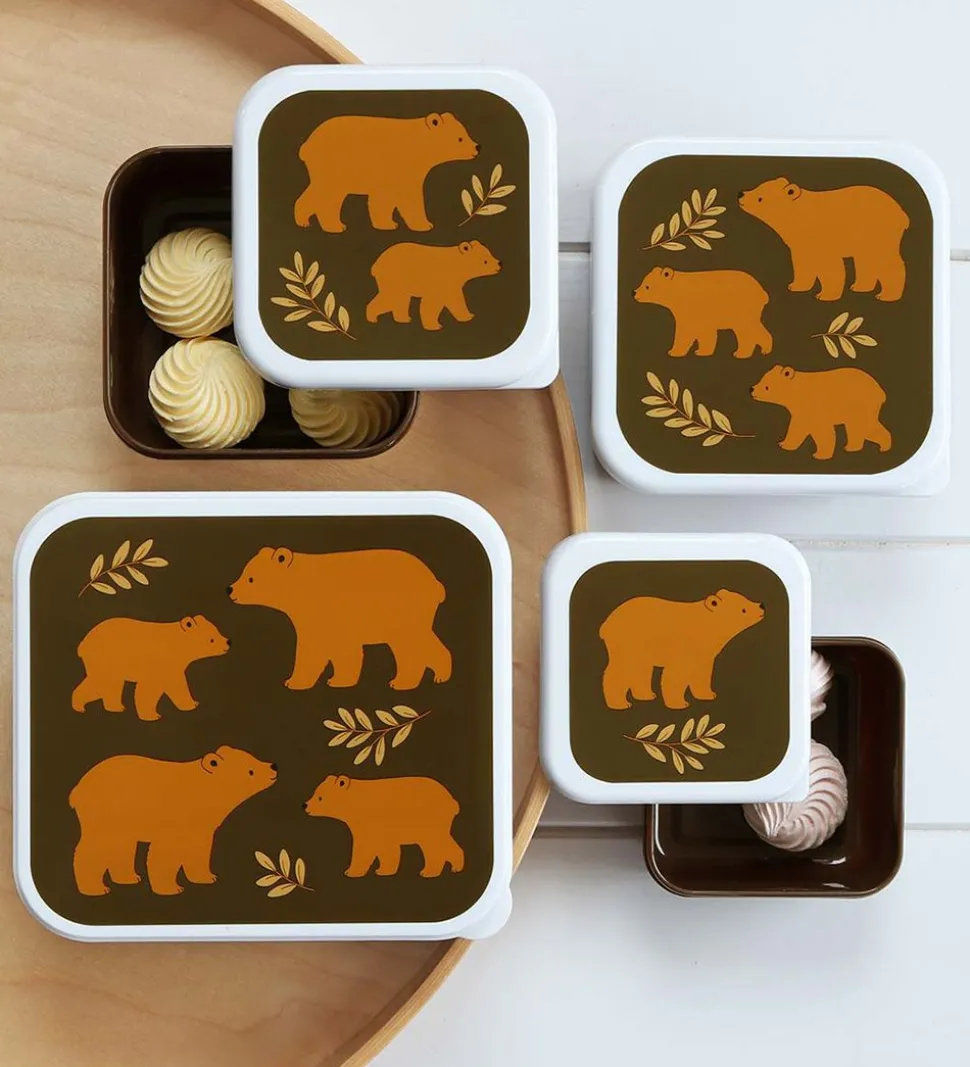 A Little Lovely Company Madkassesæt - 4 stk - Bears