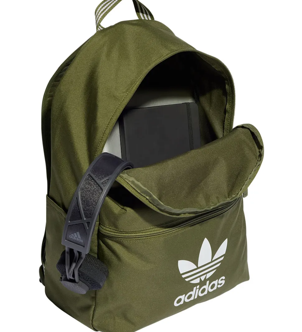 adidas Originals Rygsæk - Adicolor - Armygrøn m. Hvid