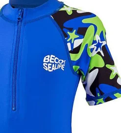BECO Badeheldragt - Sealife - UV 50+ - Blå/Camo