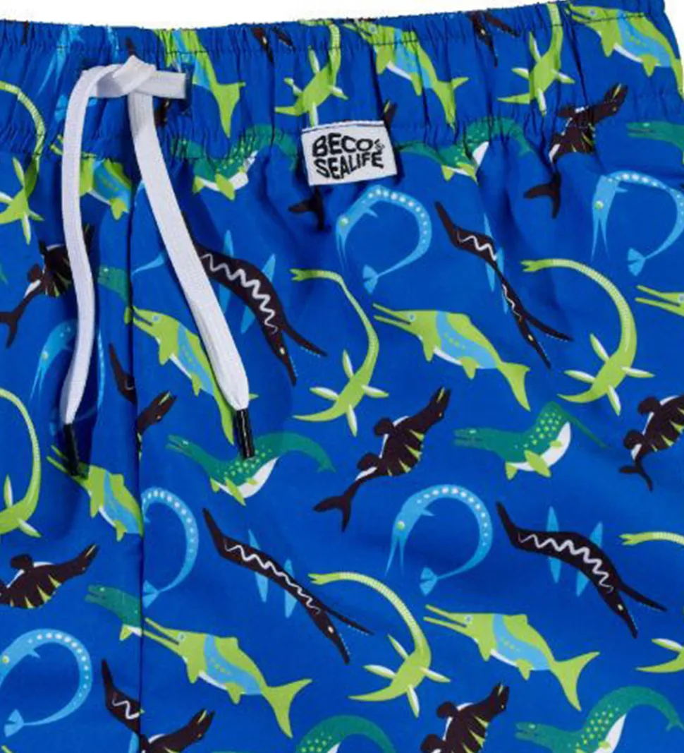 BECO Badeshorts - Ocean Dinos - UV50+ - Blå