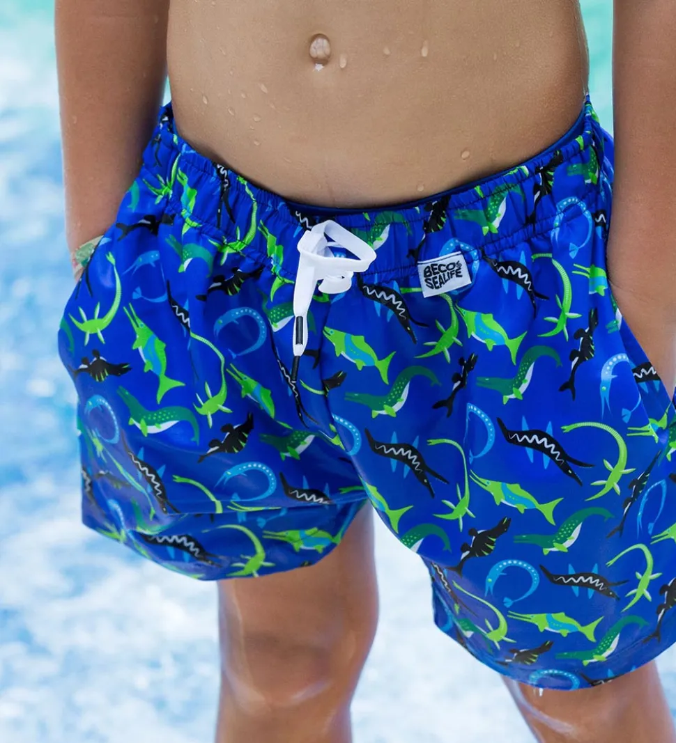 BECO Badeshorts - Ocean Dinos - UV50+ - Blå
