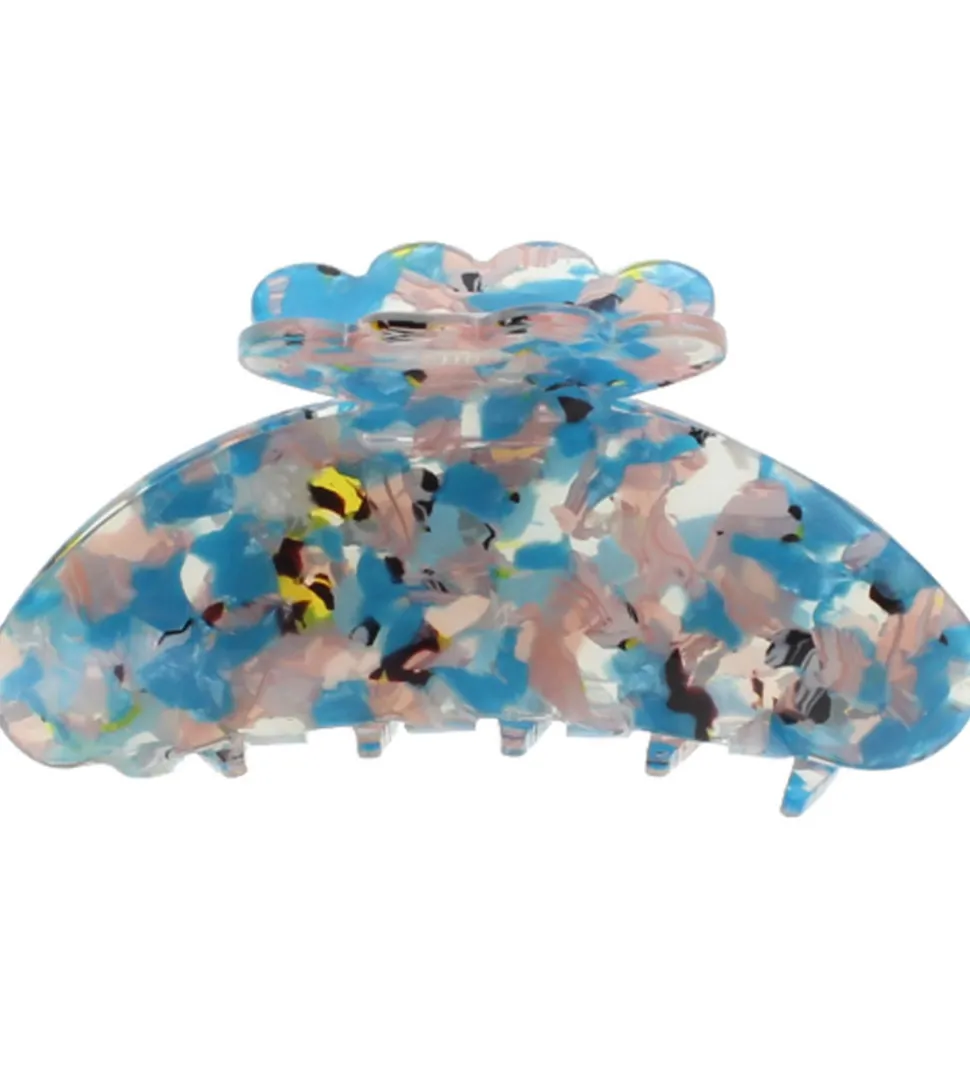 By Stær Hårklemme - Asta - 10x5 cm - Turkis Terrazzo