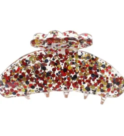 By Stær Hårklemme - Asta - 10x5 cm - Confetti Rød/Guld