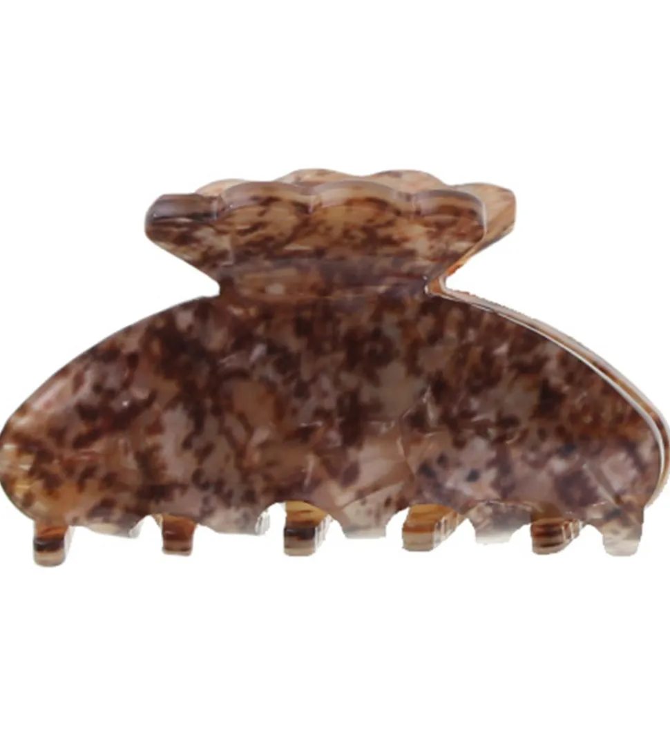 By Stær Hårklemme - Lulu - 5x3 cm - Brun Marmor