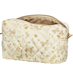 Cam Cam Toilettaske - Stor - Beige m. Blade/Sommerfugle