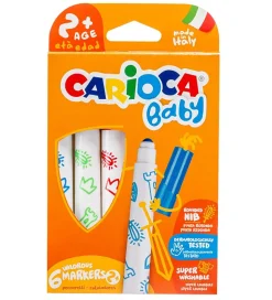Carioca Baby Tuscher - 6 stk - Multifarvet