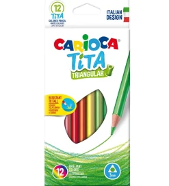 Carioca Farveblyanter - Trekantet - 12 stk - Multifarvet