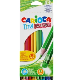 Carioca Farveblyanter m. Viskelæder - 3mm - 12-pak