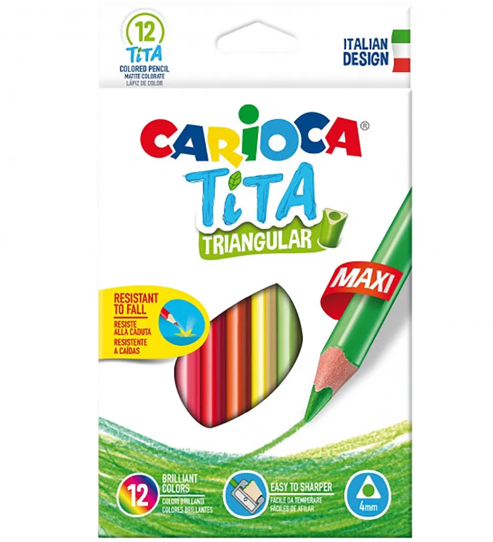 Carioca Maxi Farveblyanter - 12 stk - Multifarvet