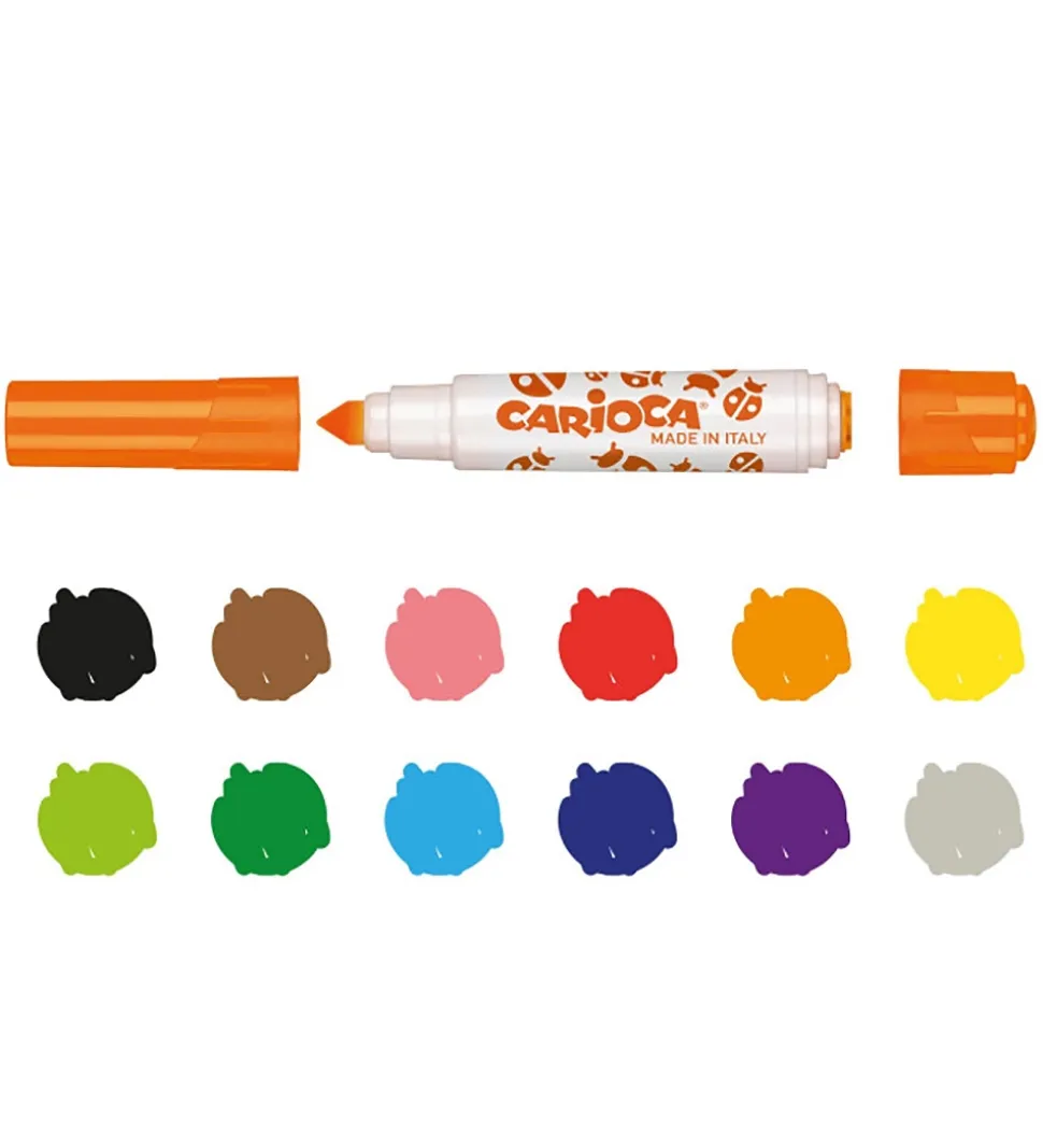 Carioca Stempel Tuscher - 12 stk - Multifarvet