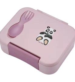 Carl Oscar Madkasse m. Gaffel/Ske - BentoBox - Pink m. Panda