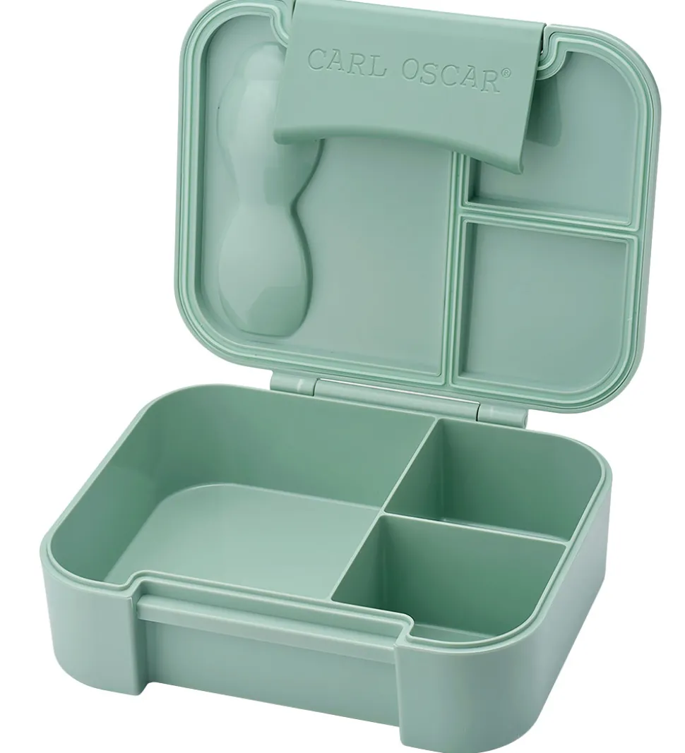 Carl Oscar Madkasse m. Gaffel/Ske - BentoBox - Grøn m. Kamel