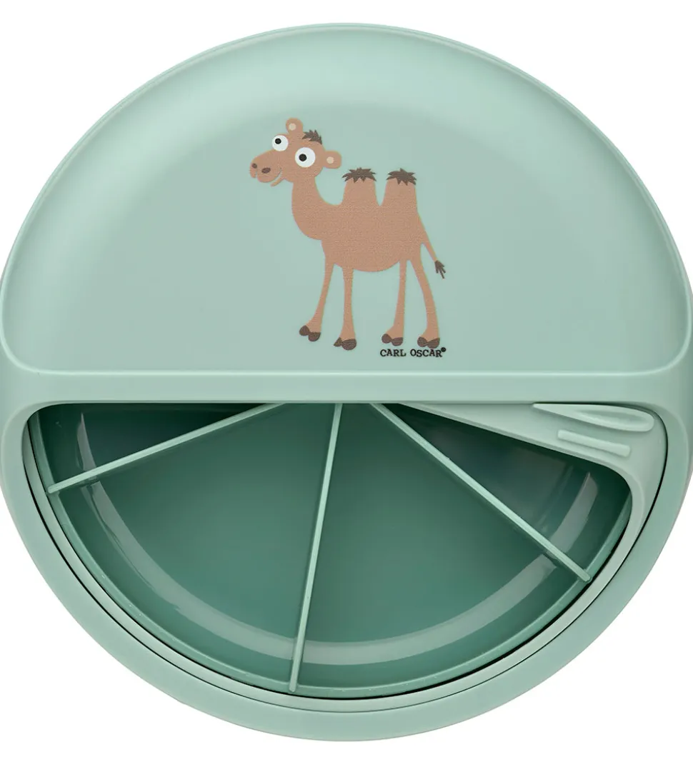 Carl Oscar Snackboks - MiniDisc - 12 cm - Grøn m. Kamel