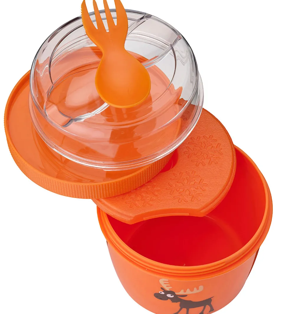 Carl Oscar Snackboks m. Køleelement - N'ice Cup - Orange m. Elg