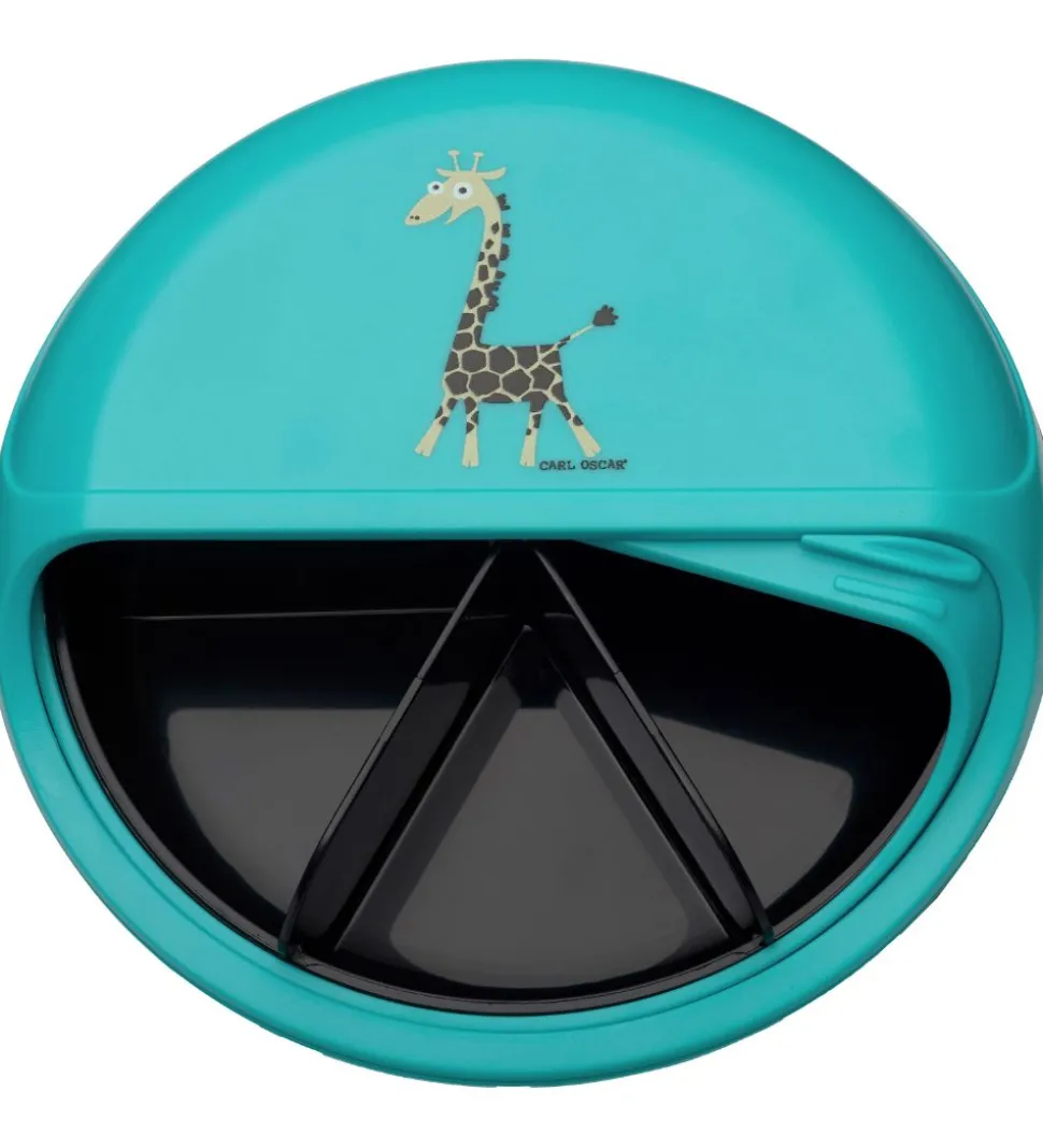 Carl Oscar Snackbox - 15 cm - Turquoise Giraffe
