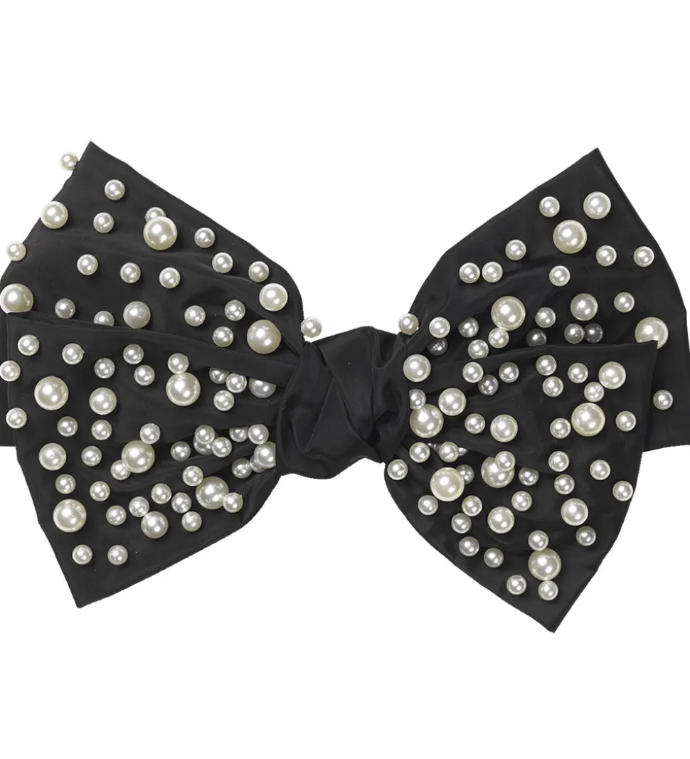 DAY ET Hårspænde - Pearl Bead Hair Bow - 20x11,5 cm - Black