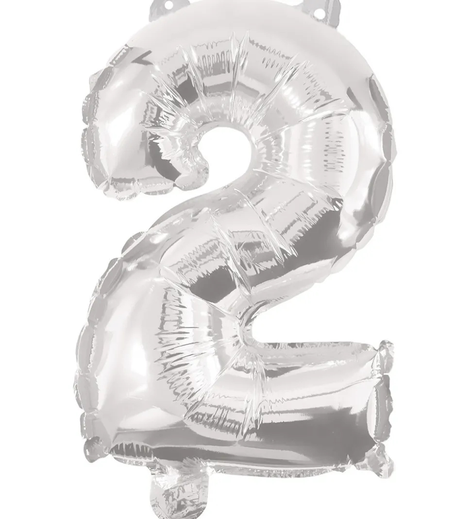 Decorata Party Foileballon - 95 cm - No 2 - Sølv