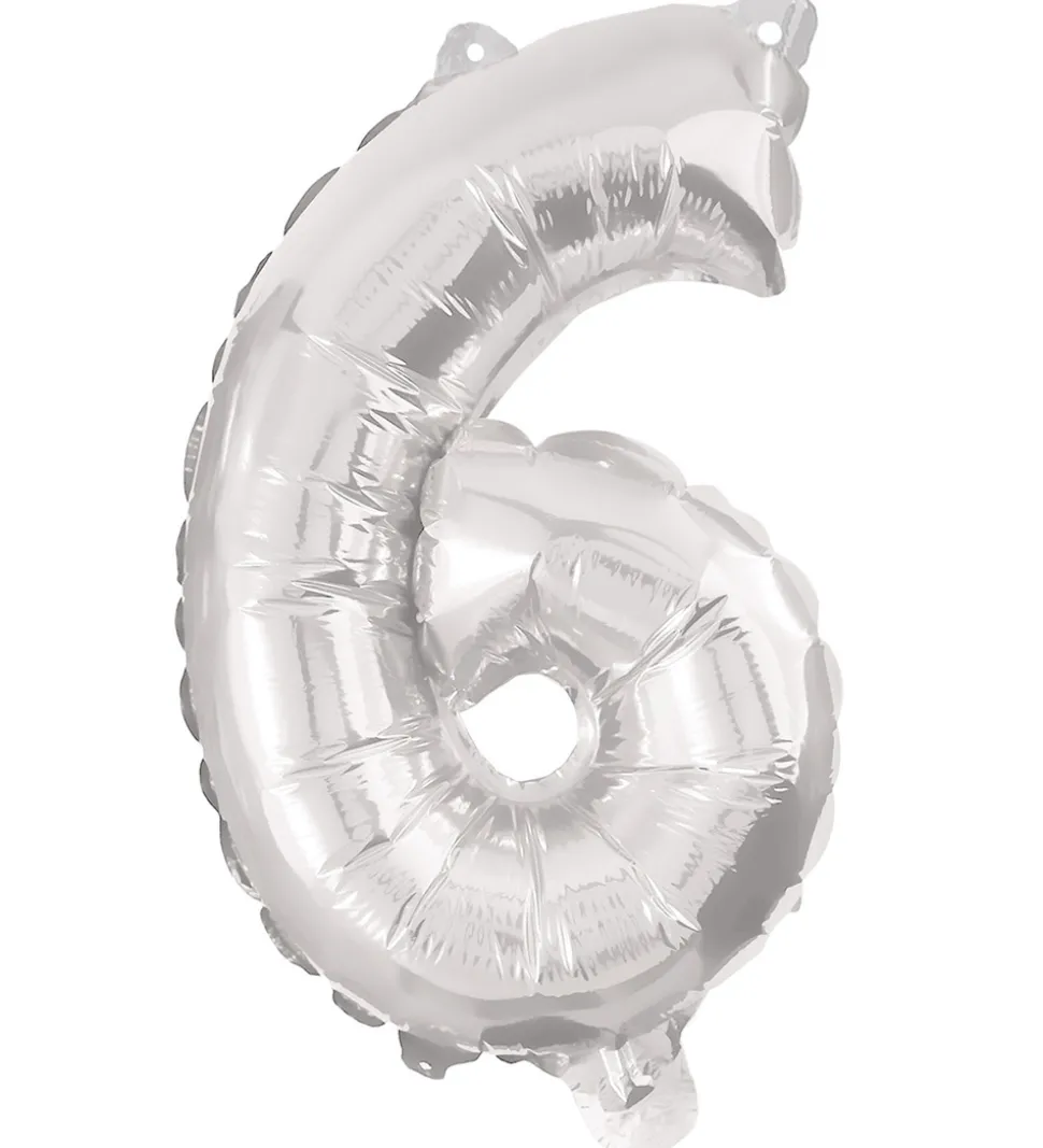 Decorata Party Foileballon - 85 cm - No 6 - Sølv