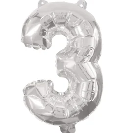 Decorata Party Foileballon - 95 cm - No 3 - Sølv