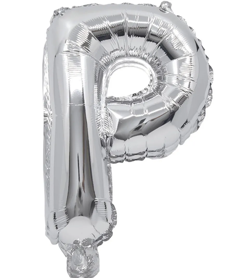Decorata Party Foileballon - 35 cm - P - Sølv