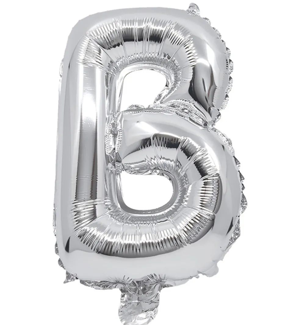 Decorata Party Foileballon - 34 cm - B - Sølv