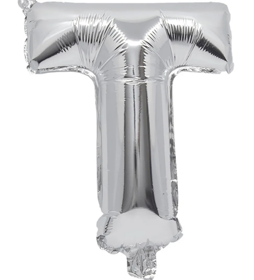 Decorata Party Foileballon - 32 cm - T - Sølv