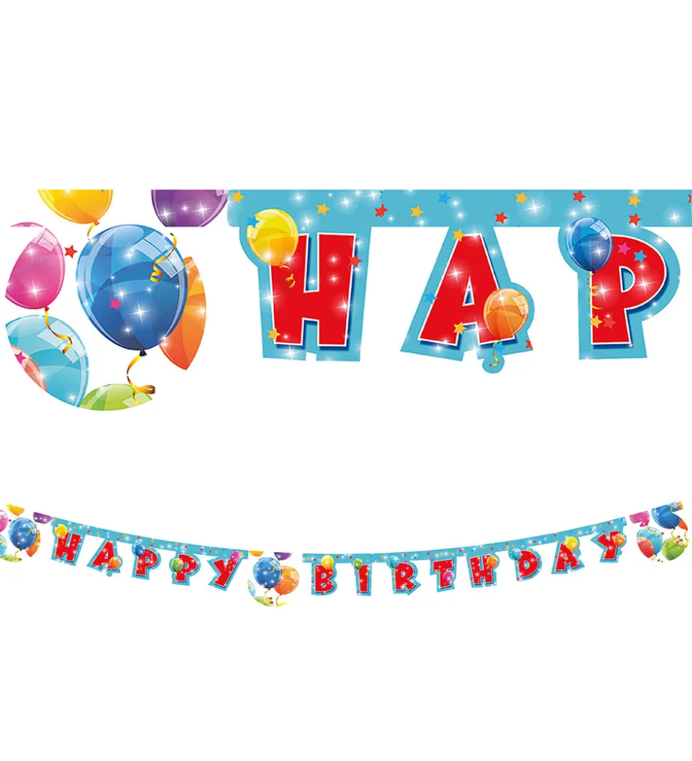 Decorata Party Happy Birthday Banner - Sparkling Balloons