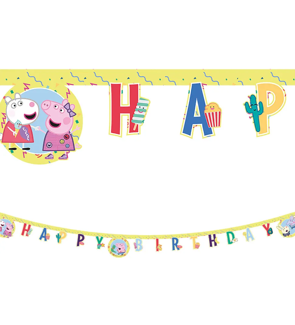 Decorata Party Happy Birthday Banner - Peppa Pig Messy Play