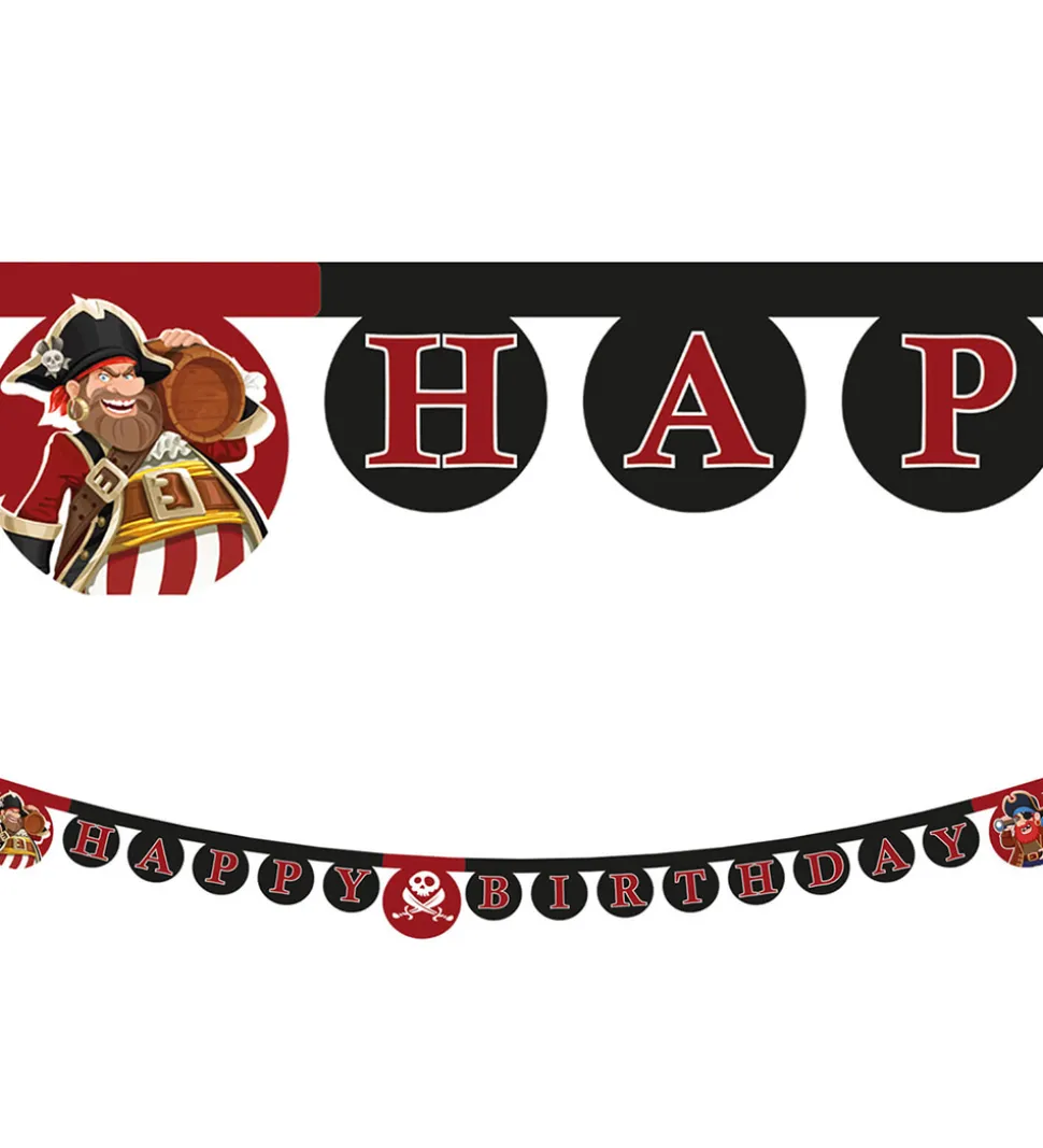 Decorata Party Happy Birthday Banner - Island Pirates