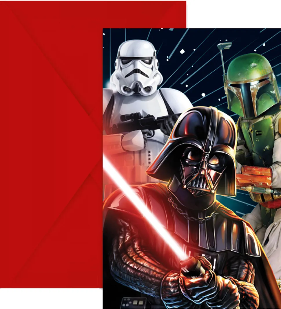 Decorata Party Invitationer - 6-pak - Star Wars Galaxy