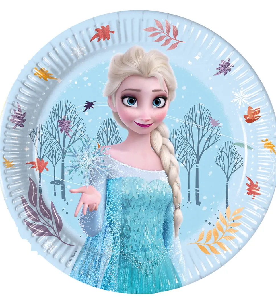 Decorata Party Paptallerkner - 8-pak - 19,5 cm - Frozen Idyllic