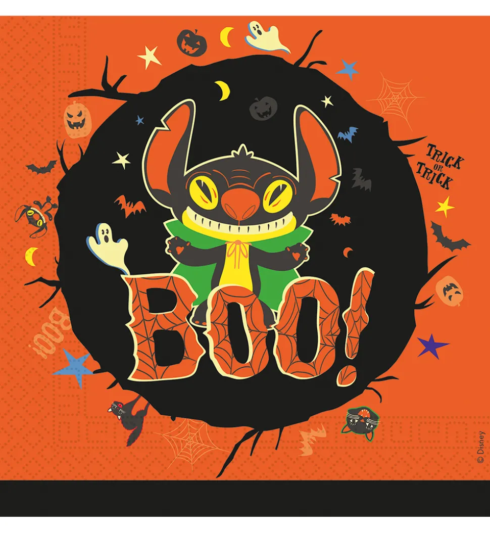 Decorata Party Servietter - 20-pak - 33x33 cm - Stitch Halloween