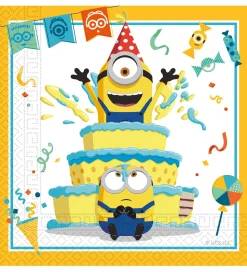 Decorata Party Servietter - 20-pak - 33x33 cm - Minions: The Ris