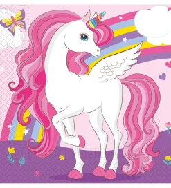 Decorata Party Servietter - 20-pak - 33x33 cm - Unicorn Rainbow