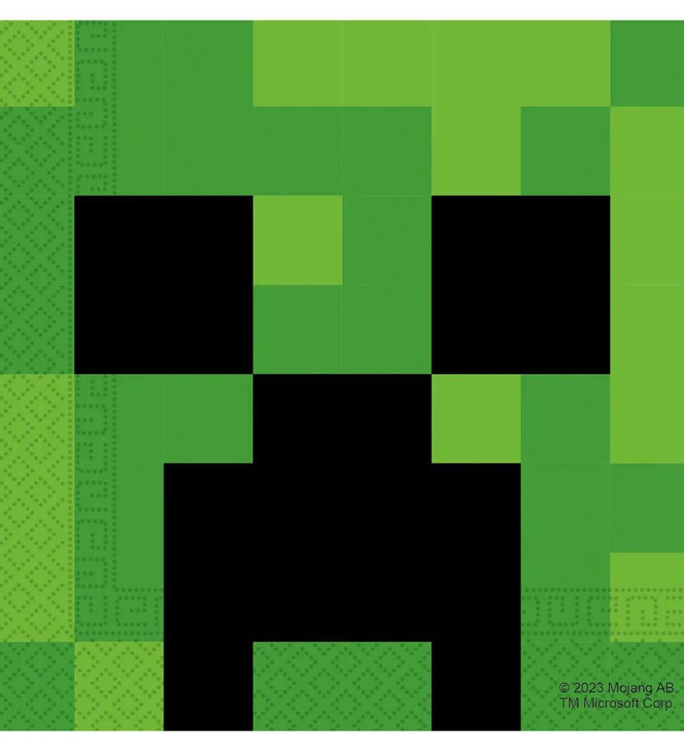 Decorata Party Servietter - 20-pak - 33x33 cm - Minecraft