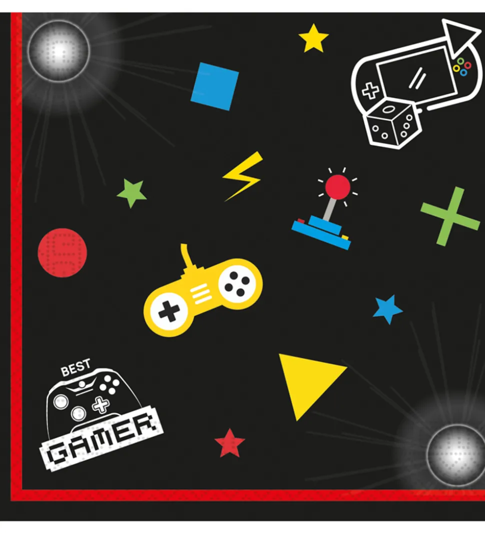 Decorata Party Servietter - 20-pak - 33x33 cm - Gaming Party