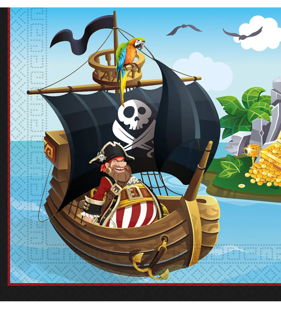 Decorata Party Servietter - 20-pak - 33x33 cm - Island Pirates