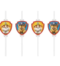 Decorata Party Sugerør - 4-pak - Paw Patrol Rescue Heroes