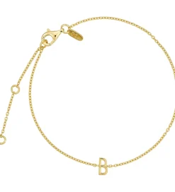 Design Letters Armbånd - B - 18K Guldbelagt
