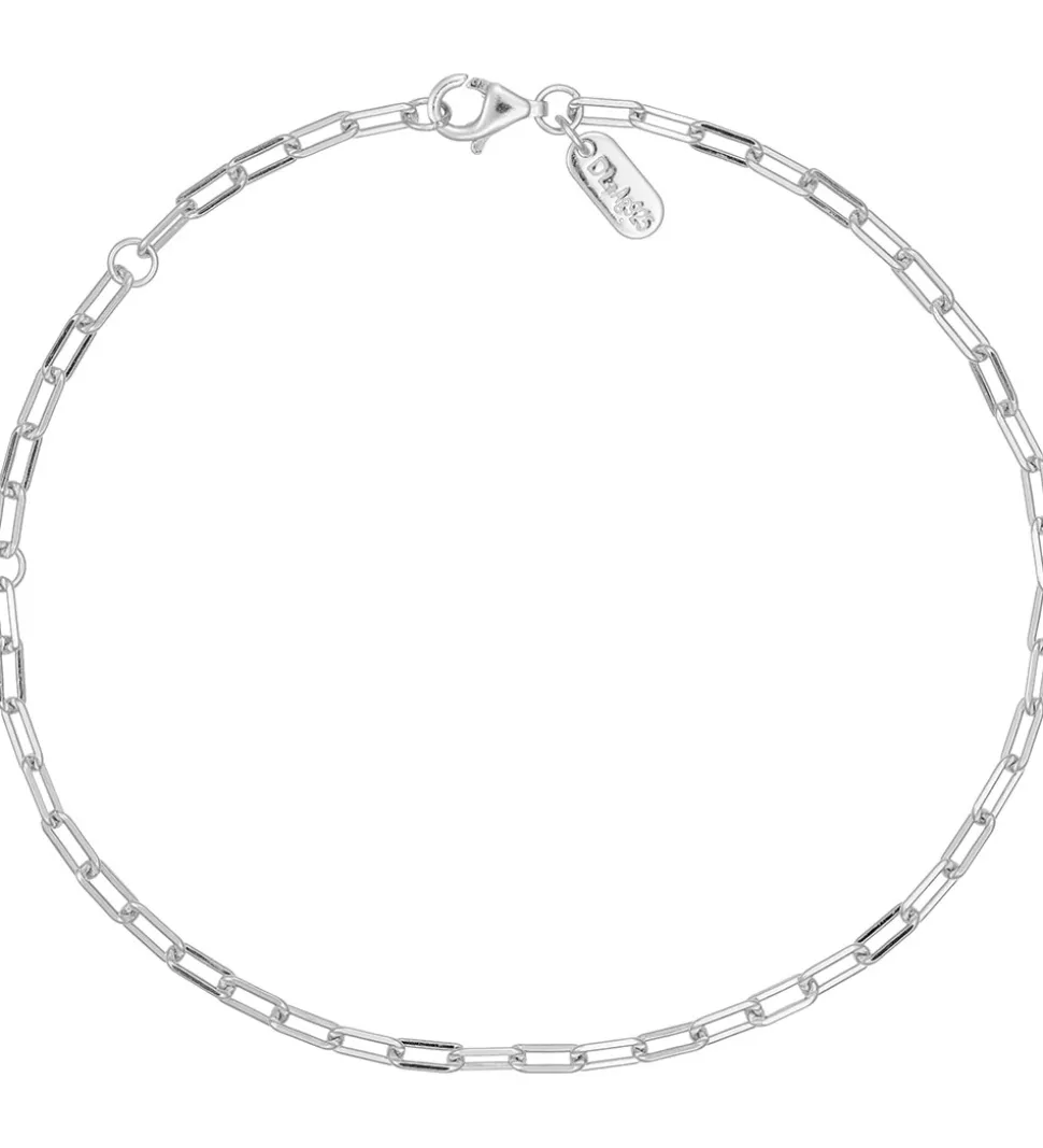 Design Letters Armbånd - Chunky Square - Small - Sølv