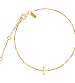 Design Letters Armbånd - E - 18K Guldbelagt
