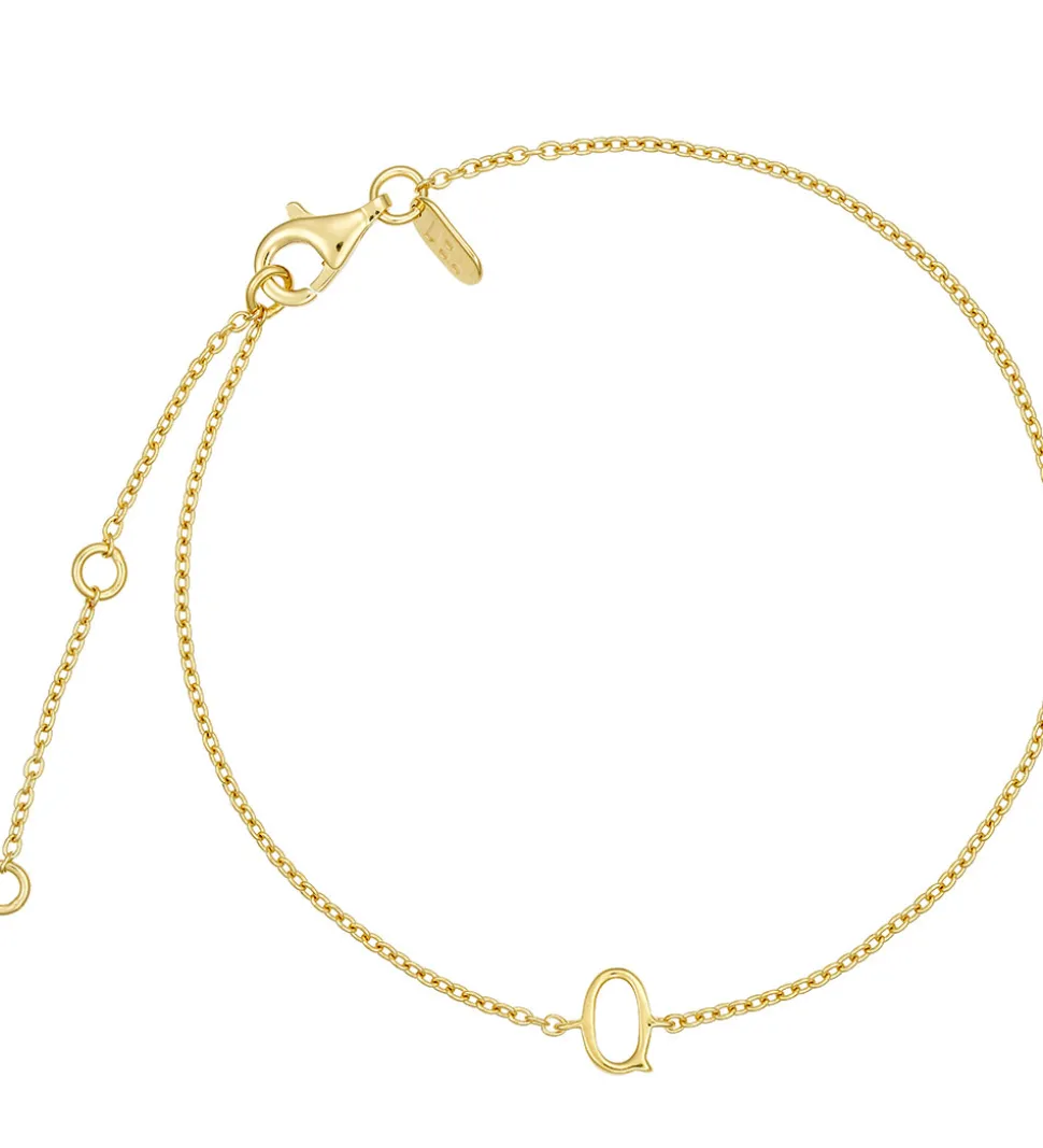 Design Letters Armbånd - Q - 18K Guldbelagt