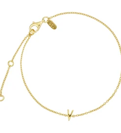 Design Letters Armbånd - V - 18K Guldbelagt