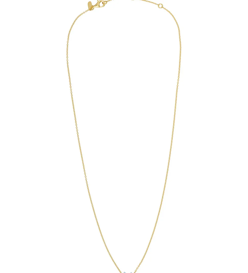 Design Letters Halskæde - Bow Tie - 45 cm - Guld/Lyseblå