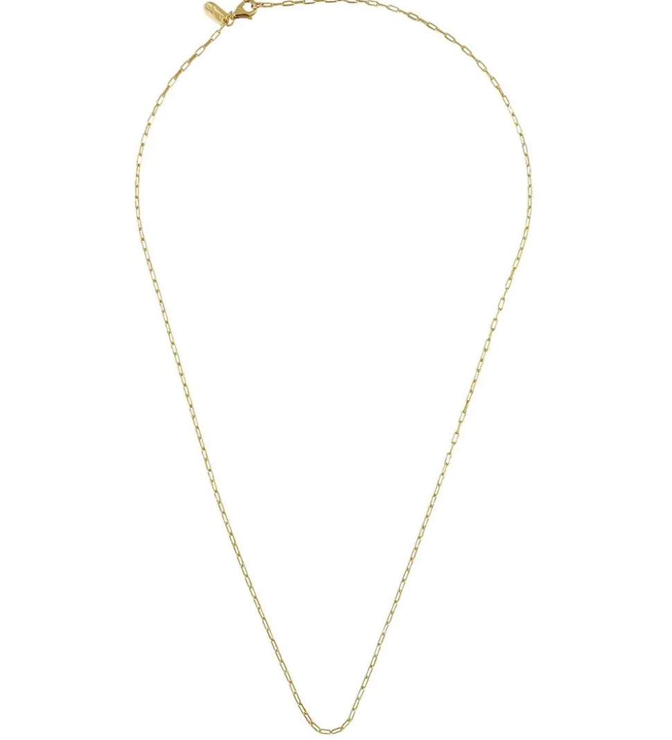 Design Letters Halskæde - Square Link - 45 cm - 18 K Guldbelagt