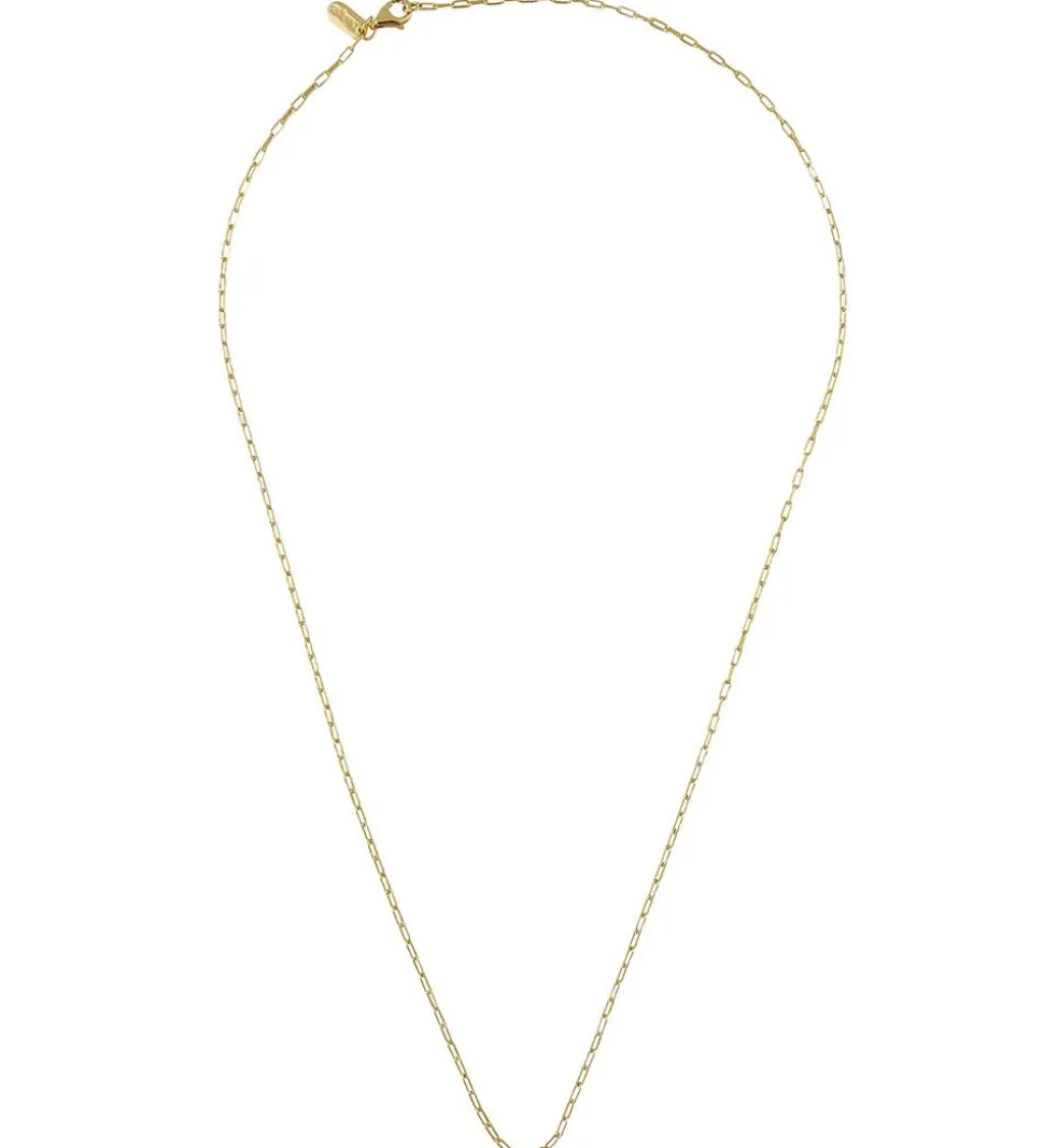 Design Letters Halskæde - Square Link - 40 cm - 18 K Guldbelagt
