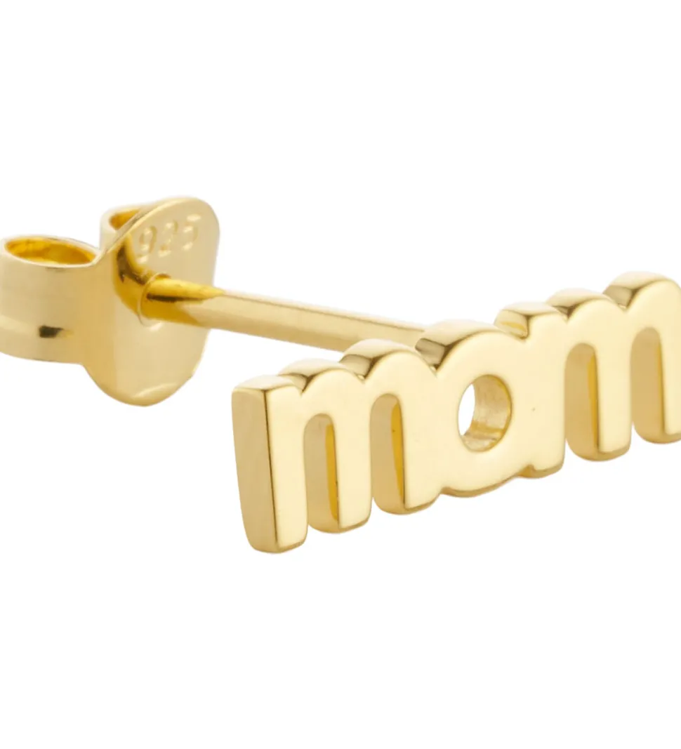 Design Letters Ørering - 1 stk. - MOM - 18K Guldbelagt
