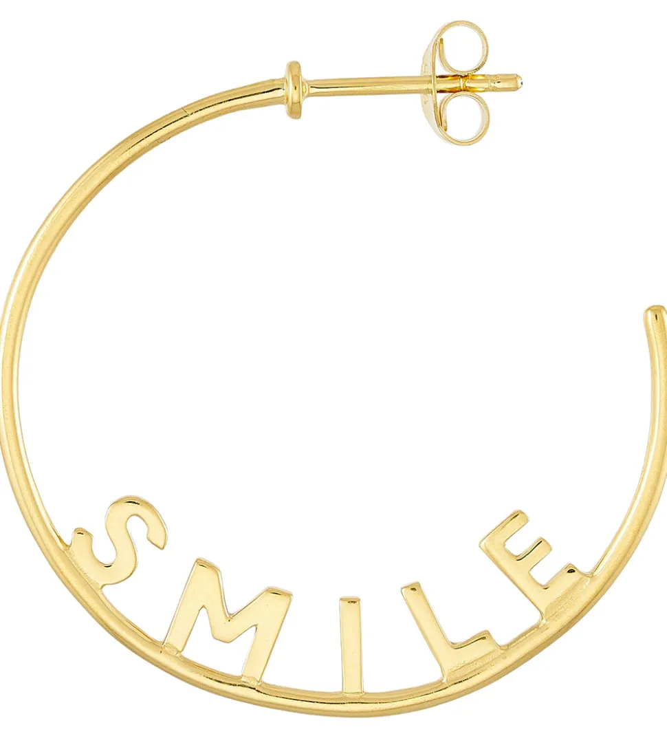 Design Letters Ørering - 1 stk. - Smile Hoop - Guld