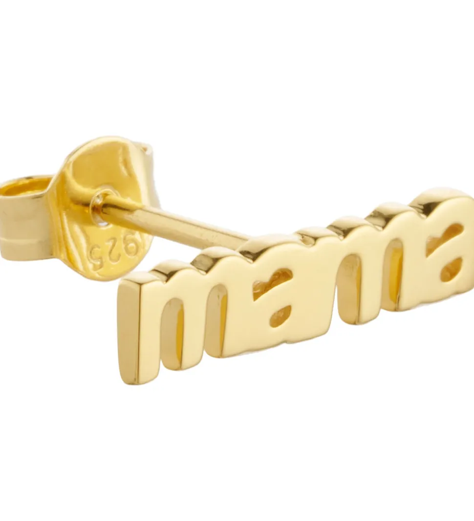 Design Letters Ørering - 1 stk. - MAMA - 18K Guldbelagt
